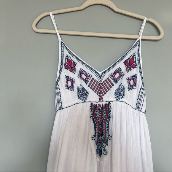 Japna Vintage Embroidered Maxi Dress | White | Colorful | Size S | Women - Picture 3 of 9